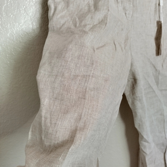NWT Hubert Gasser linen crop pants lagenlook sz 8/M/44 - Picture 11 of 11